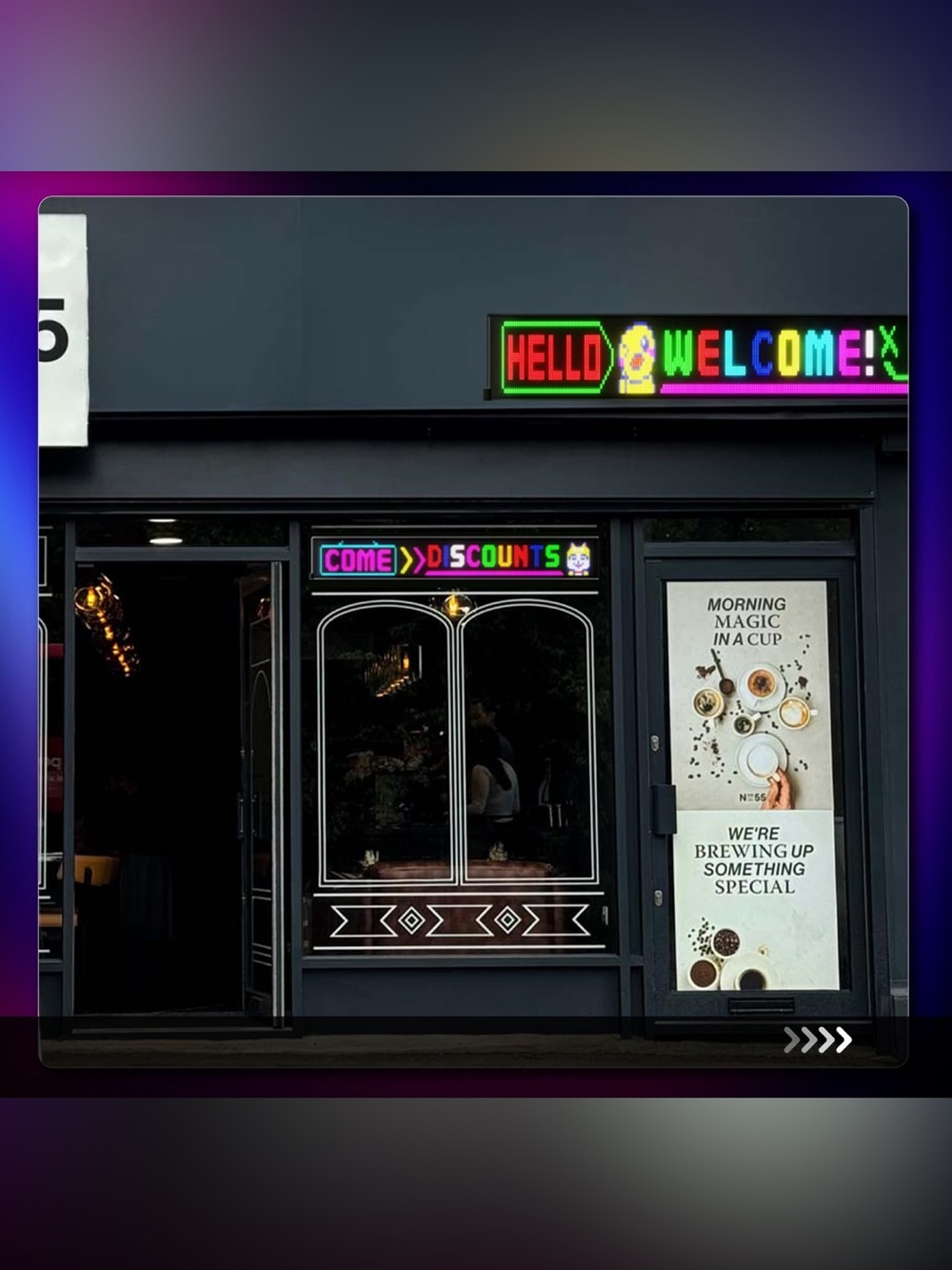 Programmable P5 Resolution LED Sign with Bluetooth App Control - Picture 5 of 10